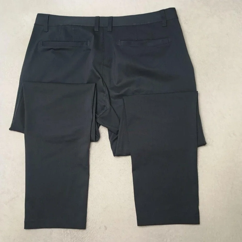 Rhone Pants Men 34x29 Gray Commuter Slim Chino Microfiber Stretch Travel Golf